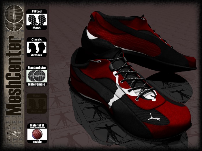 MESHCENTER - Titan sport shoes bordeaux MAN