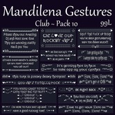 Mandilena Gestures - Club - Pack 10