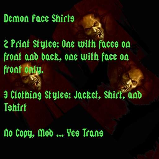 Demon Face Shirts boxed