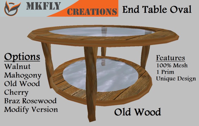 End Table Oval Mesh