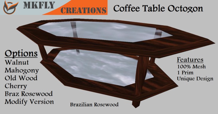 Coffee Table Octogon - Braz Rosewood
