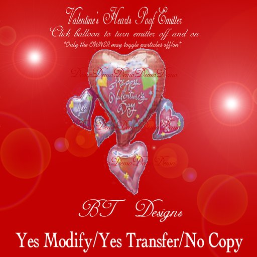 Valentine's Hearts Balloon Emitter