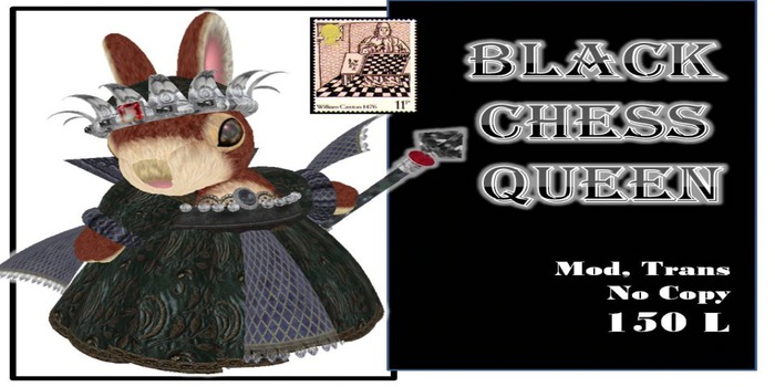 Tiny Black Chess Queen