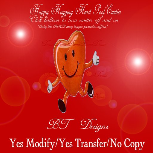 Happy Hugging Heart Balloon Emitter