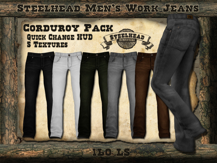 Steelhead Men's Mesh Work Jeans - Corduroy