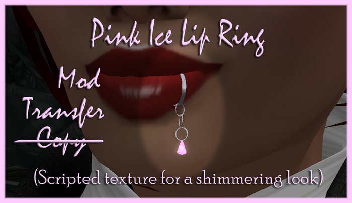 Pink Ice Lip Ring