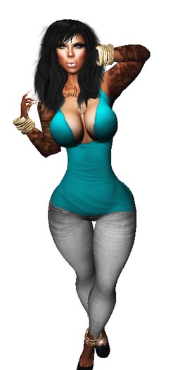 Kickback(TEAL)pants set w/appliers