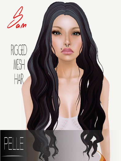 Pelle - SAM RIGGED MESH HAIR RAVEN