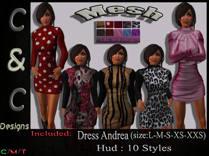 C&C Mesh Dress Andrea (Hud 10 Styles) DEMO