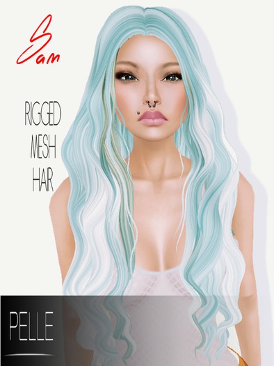 Pelle - SAM RIGGED MESH HAIR AZURE