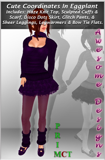 *Awesome Designs Cute Coordinates Set In Eggplant