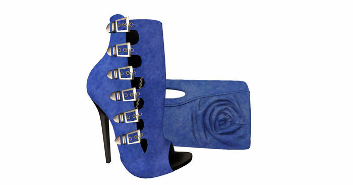 !!Testimony!! Blue Swade Bootie/Clutch