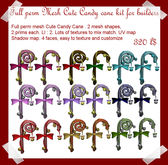 Full Perm MESH Cute Candy Cane kit for builders
