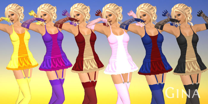 Clothing - Limited "Gina" gowns in 6 colors, short skirt