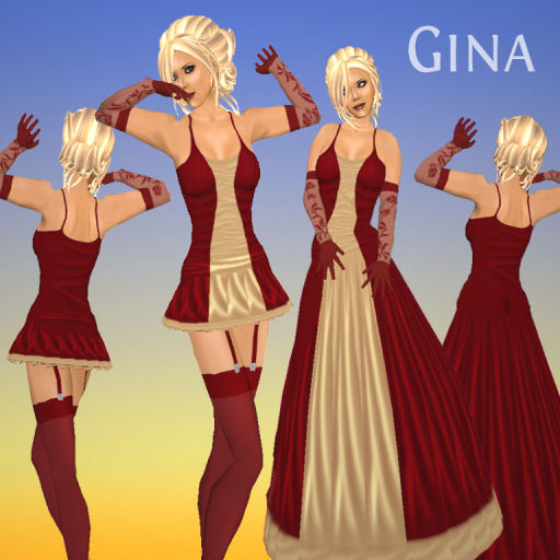 Clothing - Limited "Gina" gown in red, 2 styles
