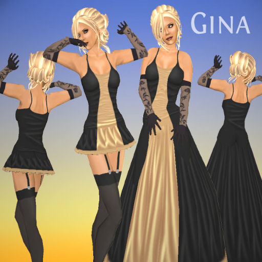 Clothing - Limited "Gina" gown in black, 2 styles