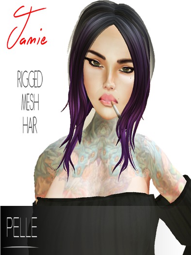 Pelle - SAHANA 100% RIGGED MESH HAIR BLACK