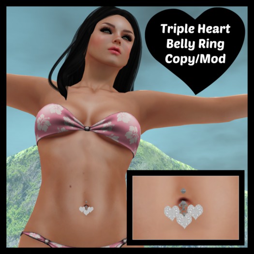 Top Katz Triple Heart Belly Ring