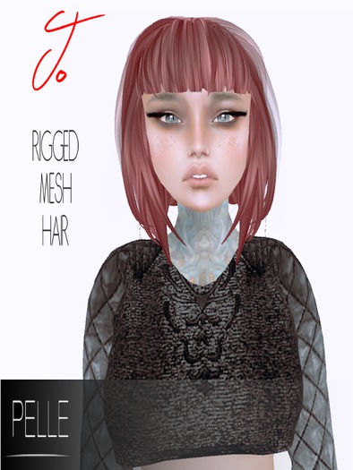 Pelle - JO RIGGED MESH HAIR MOGANO RED