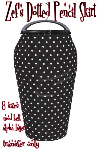 Zef's Dotted Pencil Skirt 