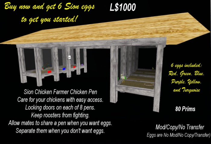 Building - Sion Chicken house in rez faux (INC 6 eggs!!)