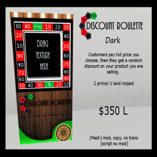 SMD ~ Discount Roulette  ~ Dark