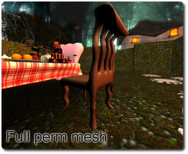 FULL PERM MESH WOOD CHAIR