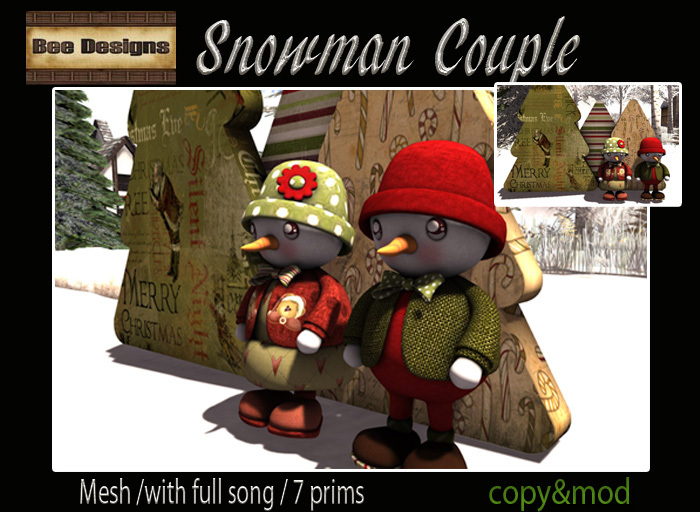 .:Bee Designs:.Snowman couple copiable