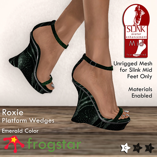 Frogstar - Roxie Platform Wedges (Emerald)