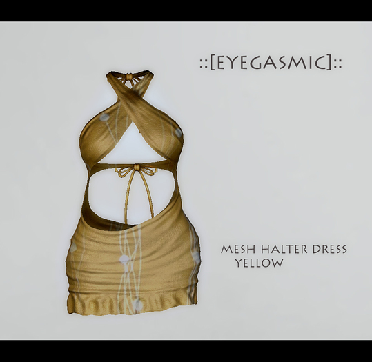 ::EyeGasmic::  Halter Dress Yellow