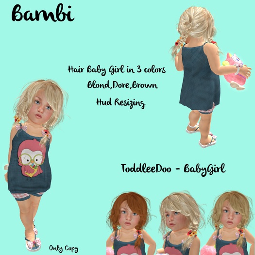 Toddleedoo Baby Hair Bambi  Blond