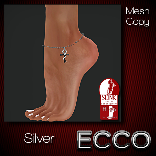 .:ECCO:. Ankh Anklets - Silver