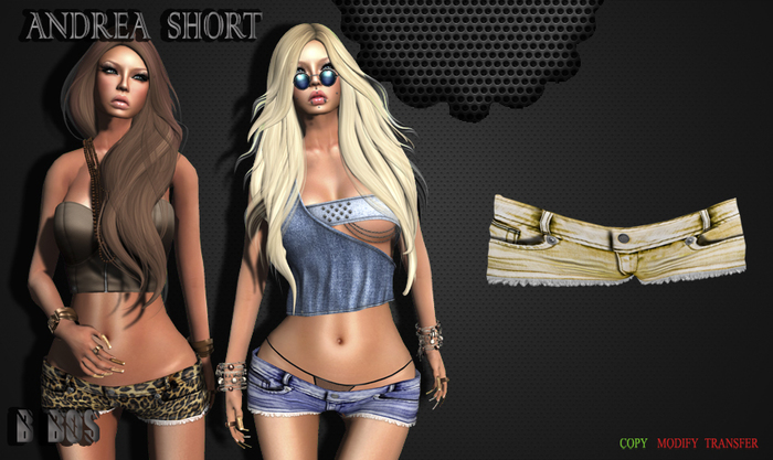 B BOS -Andrea Short-Jeans Bone-