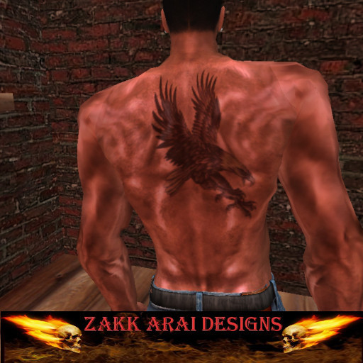 ZAD Eagle Back Tattoo
