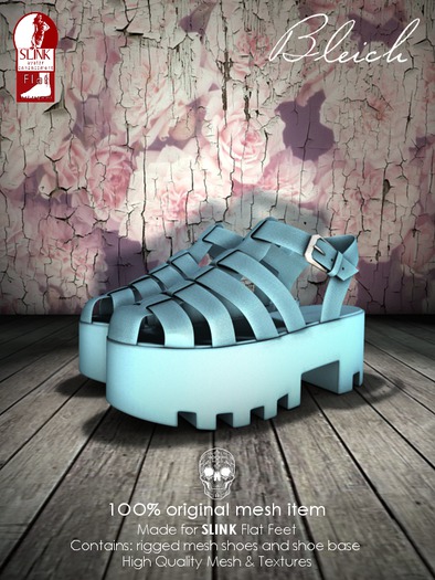 Bleich - Mesh Fluffy Light Blue [SLINK FLAT]