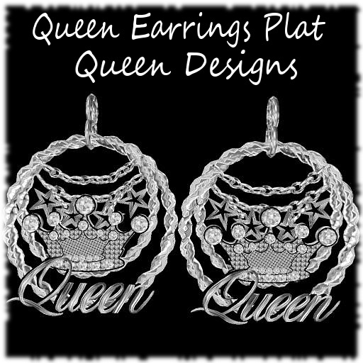 Queen Earrings Plat