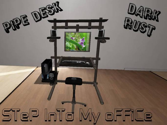 Pipe Desk - Dark Rust