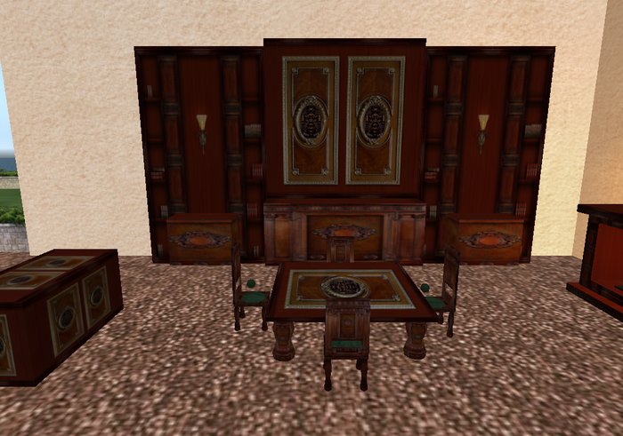 Dk Wood Panel Dinning Set