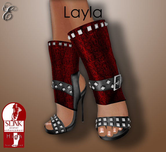 Entice - Layla Bootie Heels - Slink High - Red