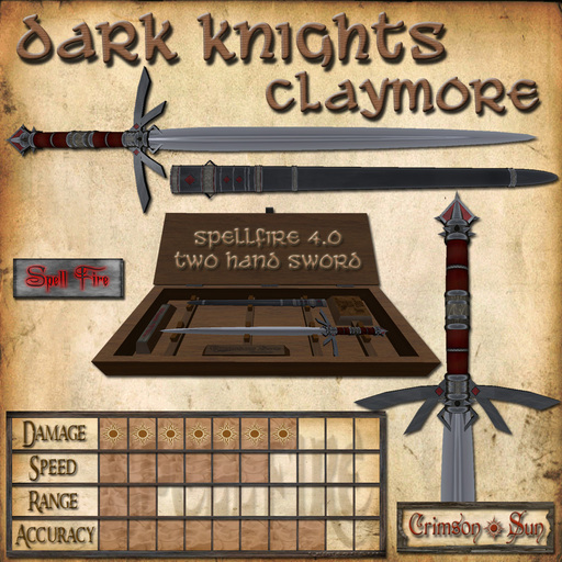 SpellFire Dark Knights Claymore (Spell Fire 4.0)