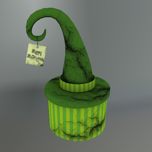 Green Witch Hat Mesh Giftbox