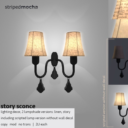 striped mocha - story sconce
