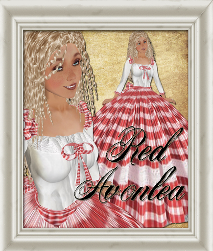 Shabby Chic Red Avonlea Dress - resizeable