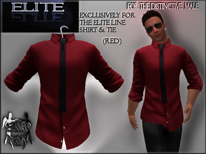 S&W ELITE SHIRT AND TIE (LTE BLUE)