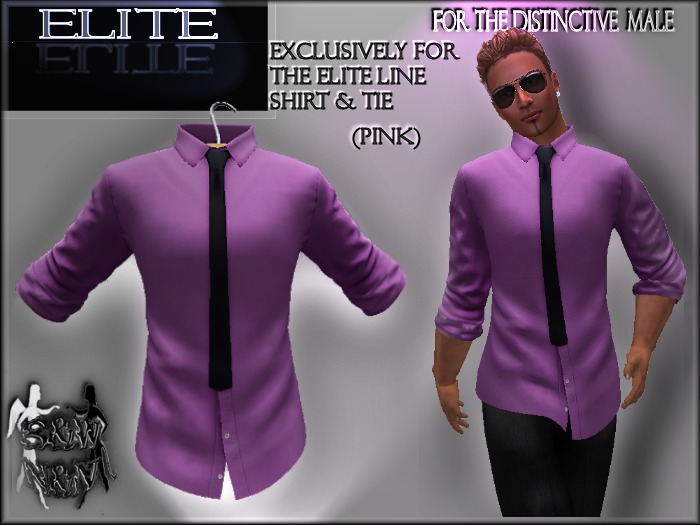 S&W ELITE SHIRT AND TIE (LTE BLUE)