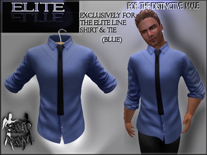 S&W ELITE SHIRT AND TIE (BLUE)