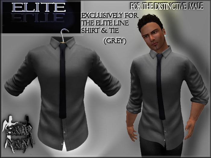 S&W ELITE SHIRT AND TIE (LTE BLUE)