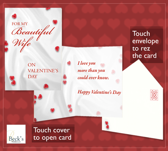 For My Wife on Valentine's Day card + envelope from Beck's