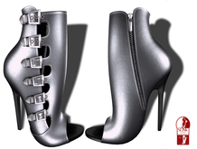 .:LEMON TREE:. Hilly Steel Blue  Booties (2 Heel Options)
