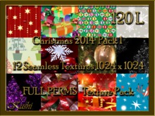 *Kushi* Christmas 2014 Pack 1 Seamless Texture Full Perms High Res 1024x1024 Tileable, Repeating